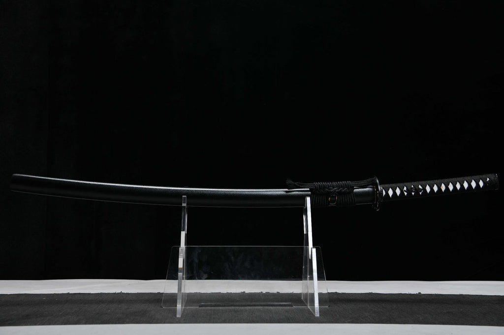 26-inch High-Manganese Steel Blackened Blade Katana - Black Blade Uchiha