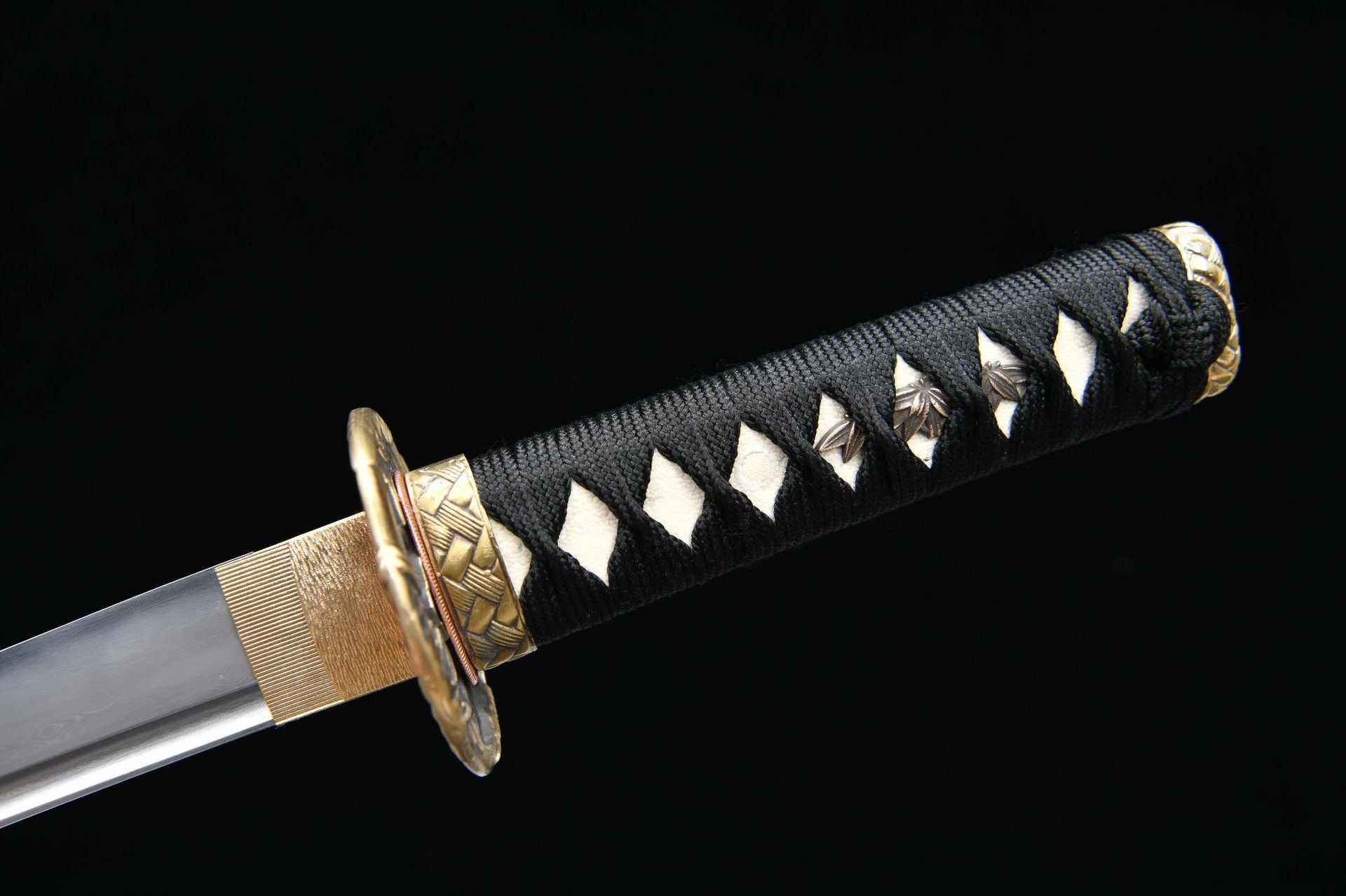 1200 New Handmade Specials Short 12 inch Patterned Steel Burnished Blade Fighting Research Samurai Sword--Air Bamboo Short Sword