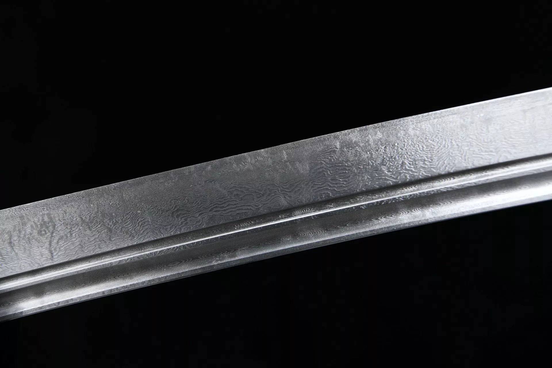 1300 New Handmade Long 26-inch Stone Washed Patterned Steel Clear Knife - Shen Lian Xiuchun Knife (Hand Carved Handle)