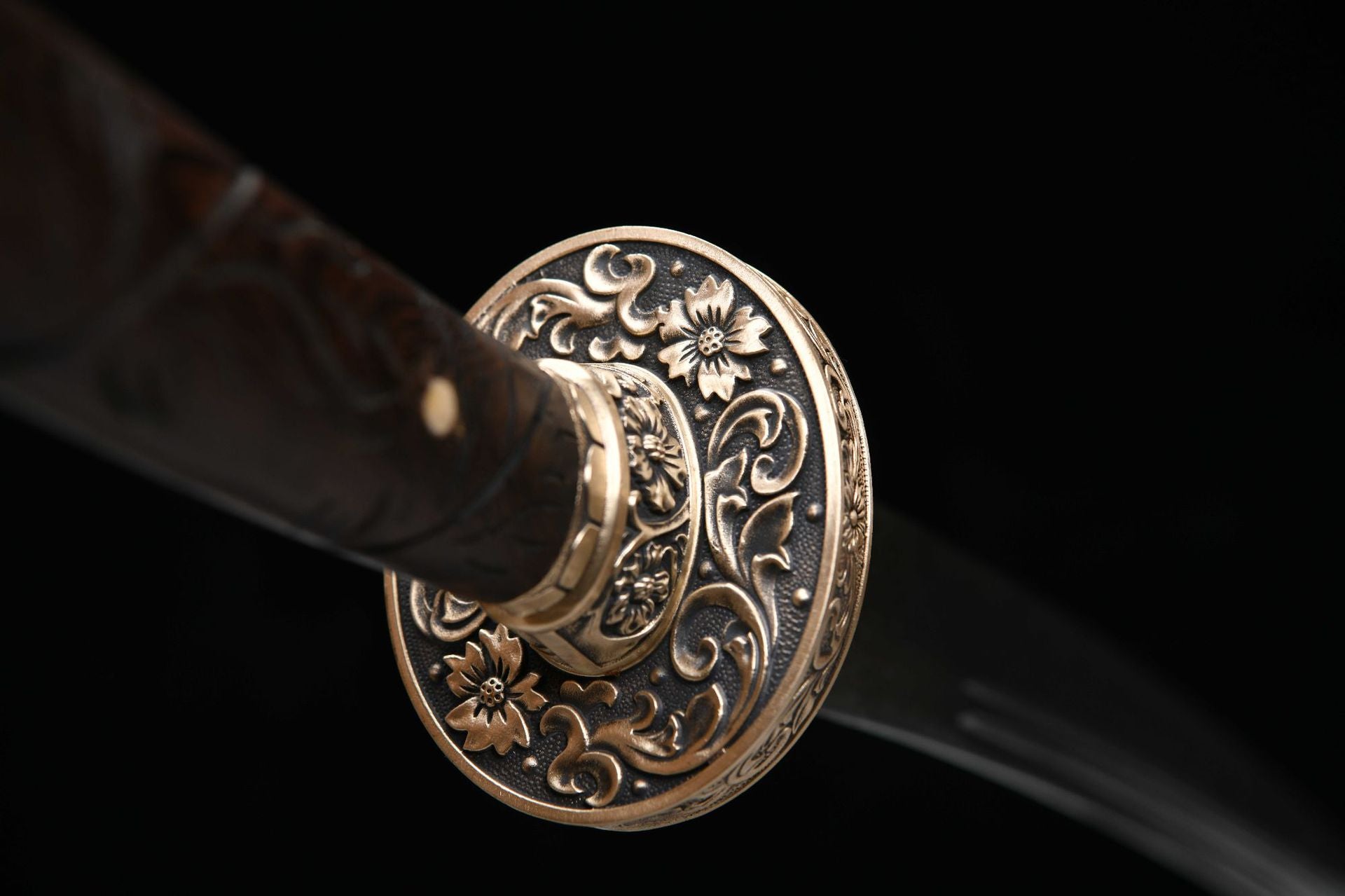 1300 New Handmade Long 26-inch Stone Washed Patterned Steel Clear Knife - Shen Lian Xiuchun Knife (Hand Carved Handle)