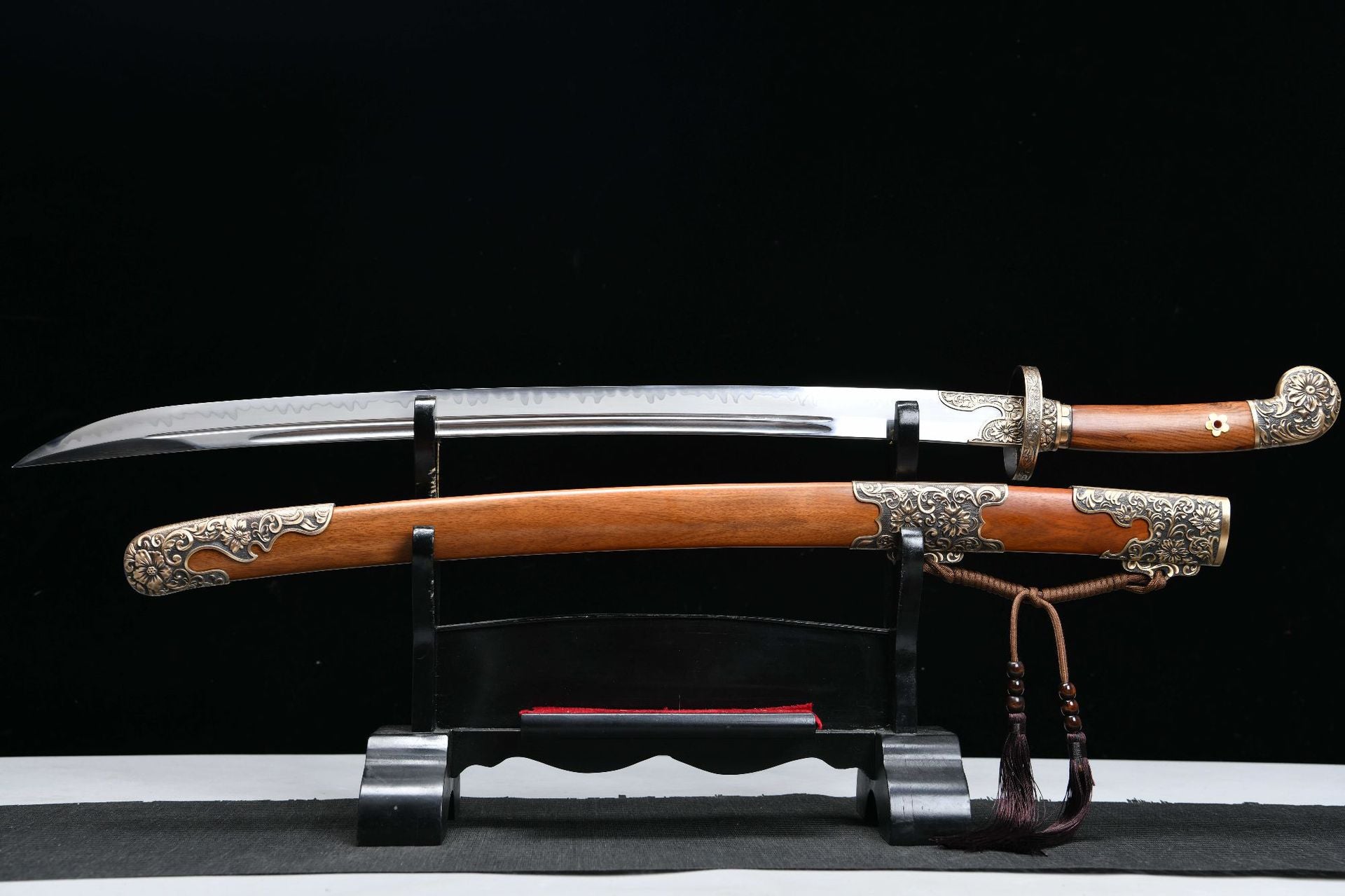 1300 New Handmade Long 26-inch T10 Steel Chinese Fighting Research and Clearing Knife - Xiuchun Knife (T10 Burnished Blade Fine Research Version)