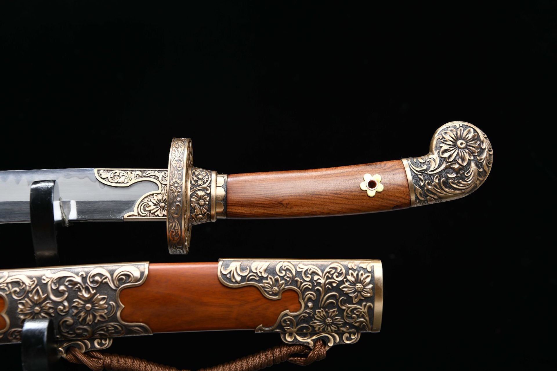 1300 New Handmade Long 26-inch T10 Steel Chinese Fighting Research and Clearing Knife - Xiuchun Knife (T10 Burnished Blade Fine Research Version)