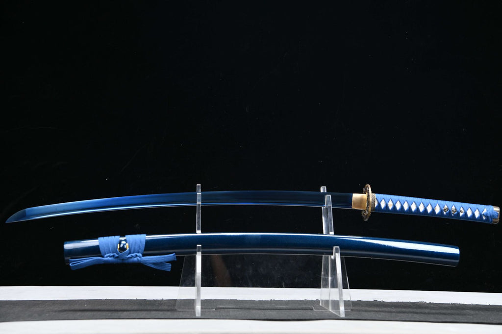 26-inch High-Manganese Steel Blued Katana - Small Insect Katana
