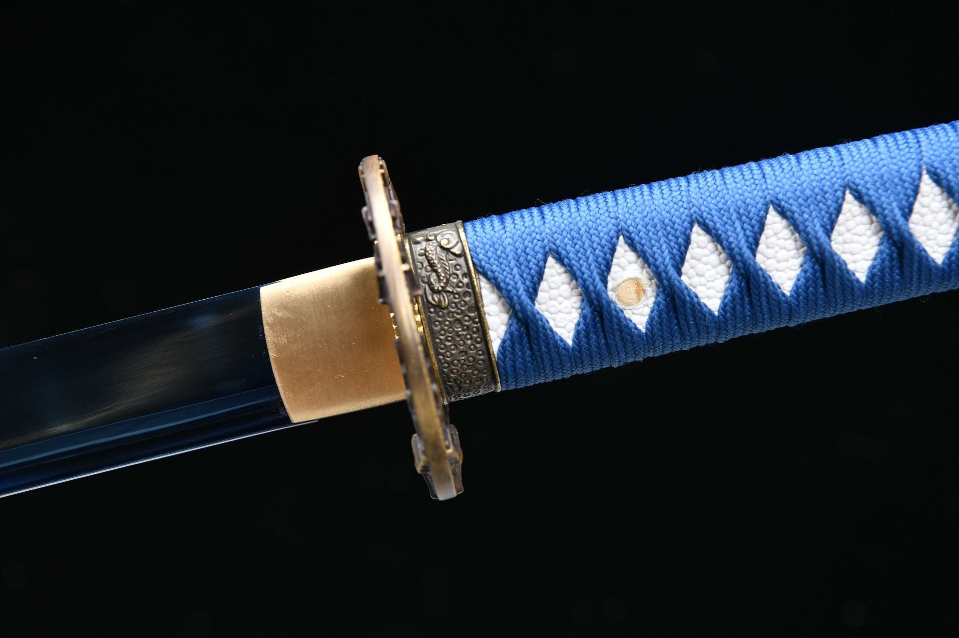 26-inch High-Manganese Steel Blued Katana - Small Insect Katana