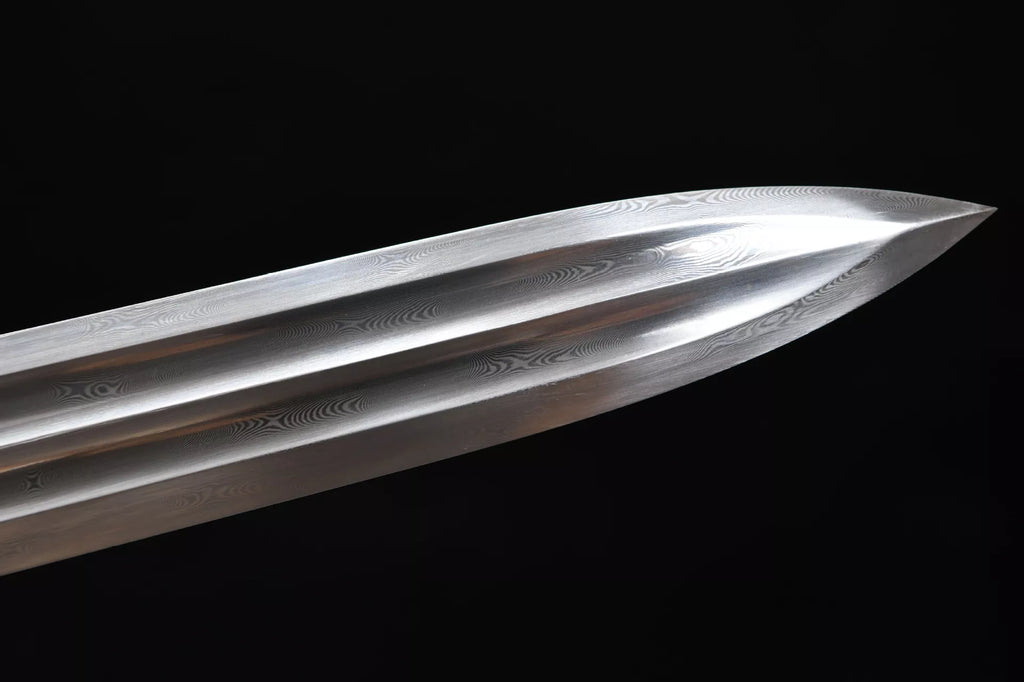 1260 New Handmade Long 24-inch High Performance Star Patterned Steel Chu Han Sword - Overlord Chu Sword