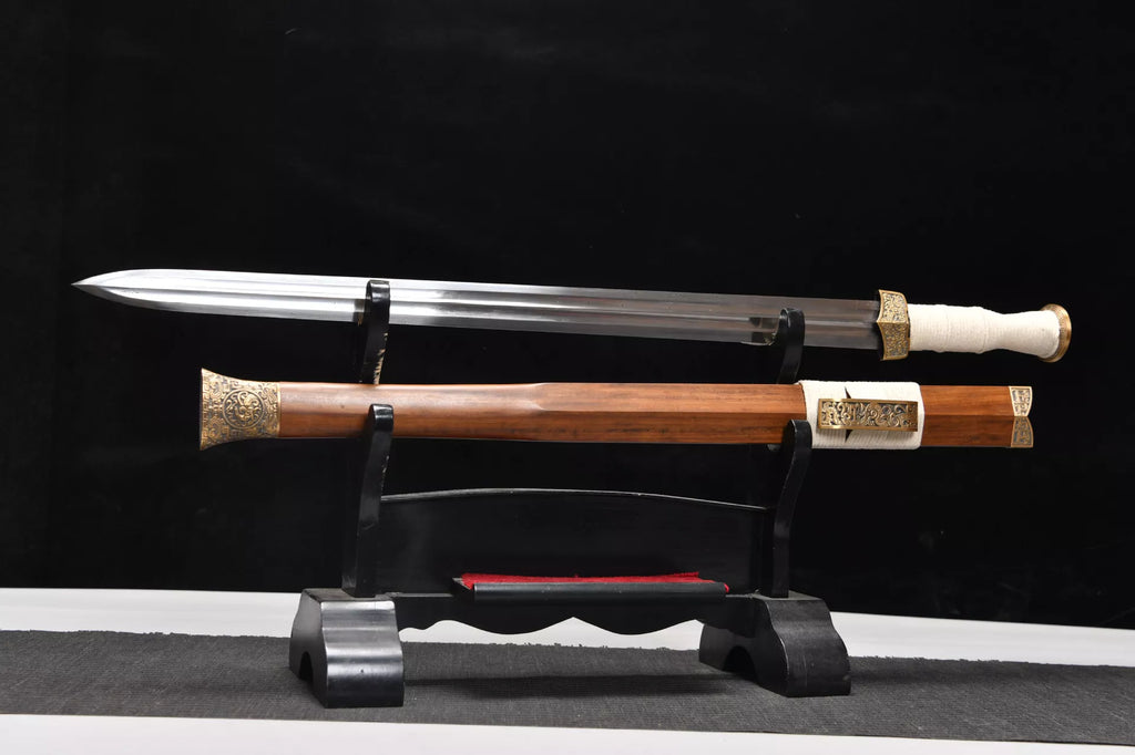 1260 New Handmade Long 24-inch High Performance Star Patterned Steel Chu Han Sword - Overlord Chu Sword