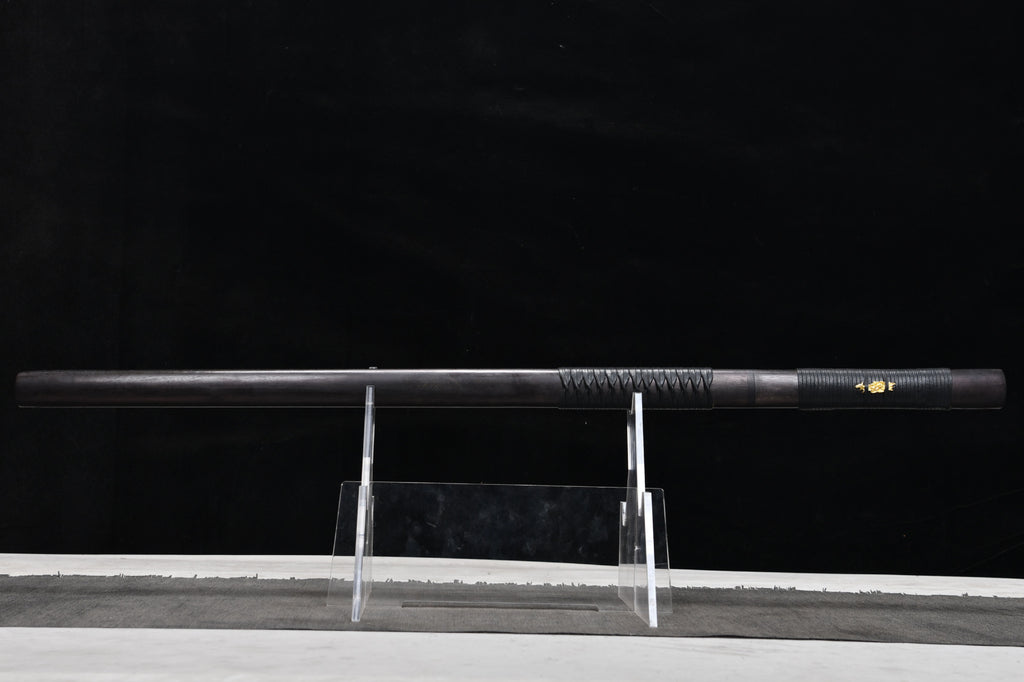 1160 New Handmade Long Vegetarian 26-inch Hundred Refined Steel Coiled Dragon Pattern Tang Horizontal Knife - Shadow Tang Knife