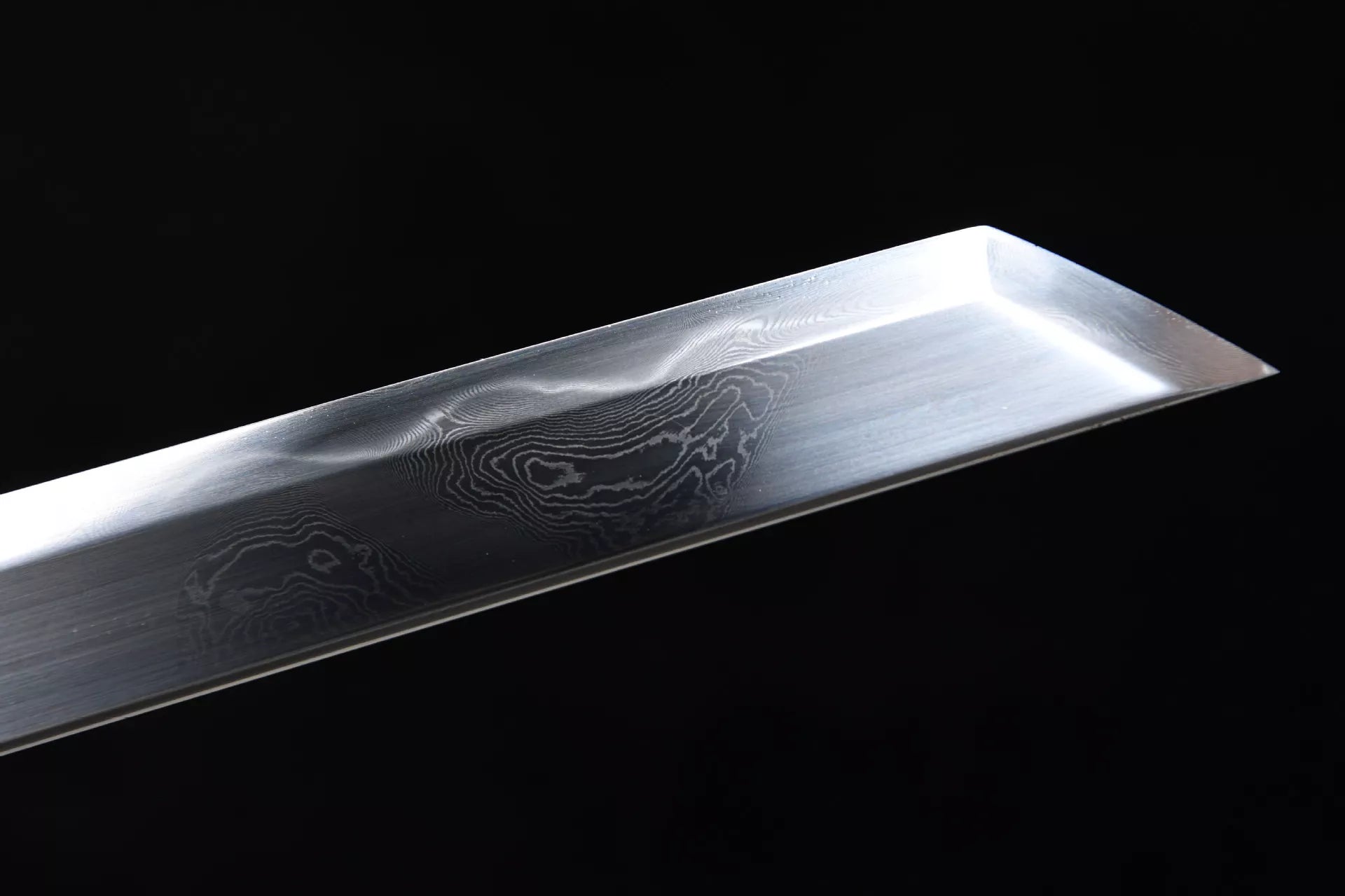 1160 New Handmade Long Vegetarian 26-inch Hundred Refined Steel Coiled Dragon Pattern Tang Horizontal Knife - Shadow Tang Knife