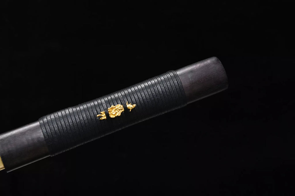 1160 New Handmade Long Vegetarian 26-inch Hundred Refined Steel Coiled Dragon Pattern Tang Horizontal Knife - Shadow Tang Knife