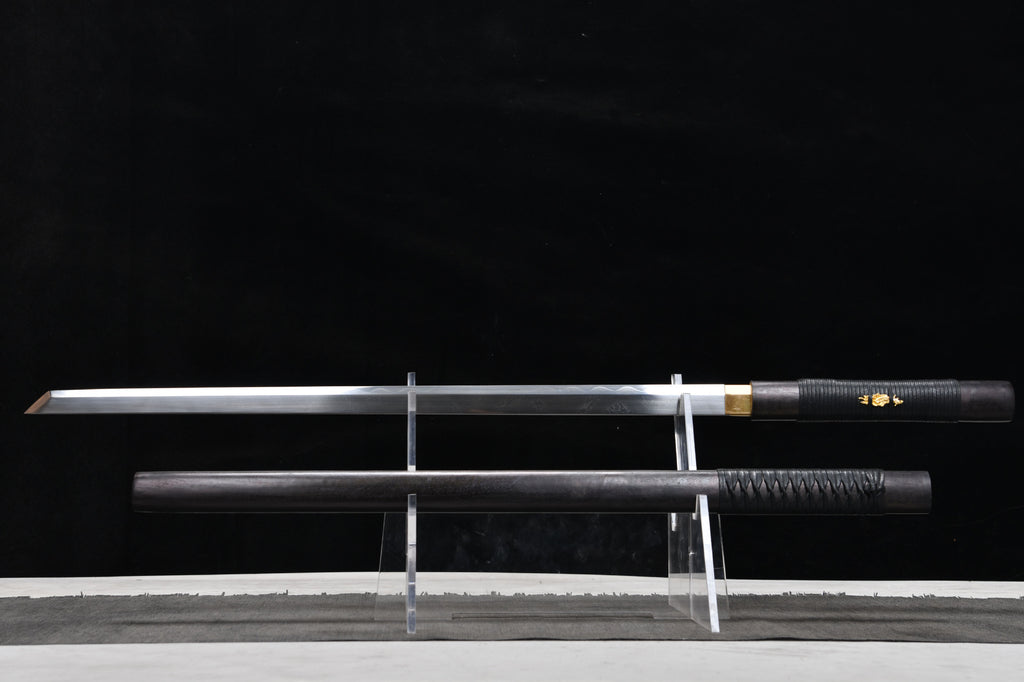 1160 New Handmade Long Vegetarian 26-inch Hundred Refined Steel Coiled Dragon Pattern Tang Horizontal Knife - Shadow Tang Knife