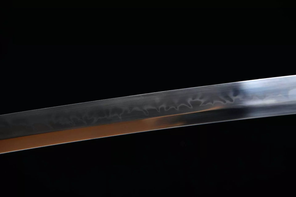 1100 New Handmade Long 26-inch T10 Steel Flame Pattern Burnt Edge Samurai Sword - Merongzhen Fighting Sword
