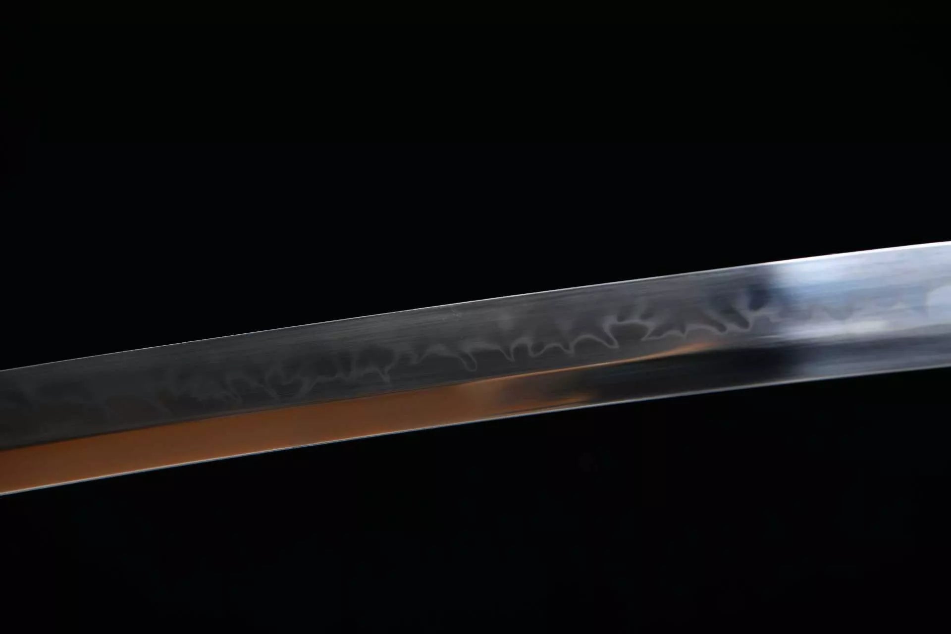 1100 New Handmade Long 26-inch T10 Steel Flame Pattern Burnt Edge Samurai Sword - Merongzhen Fighting Sword