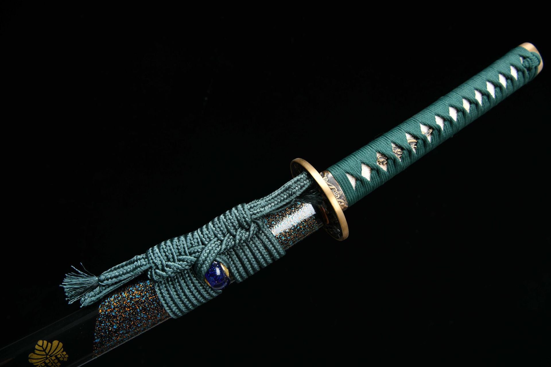 1100 New Handmade Long 26-inch T10 Steel Flame Pattern Burnt Edge Samurai Sword - Merongzhen Fighting Sword