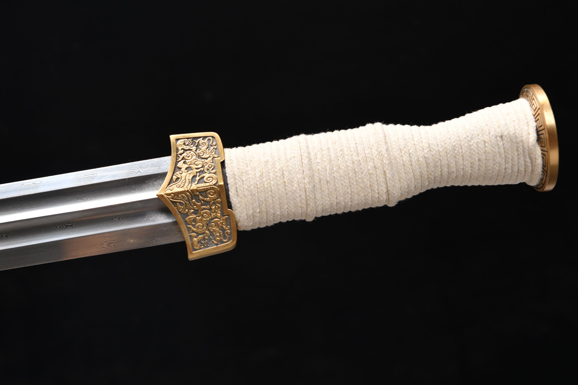 1260 New Handmade Long 24-inch High Performance Star Patterned Steel Chu Han Sword - Overlord Chu Sword