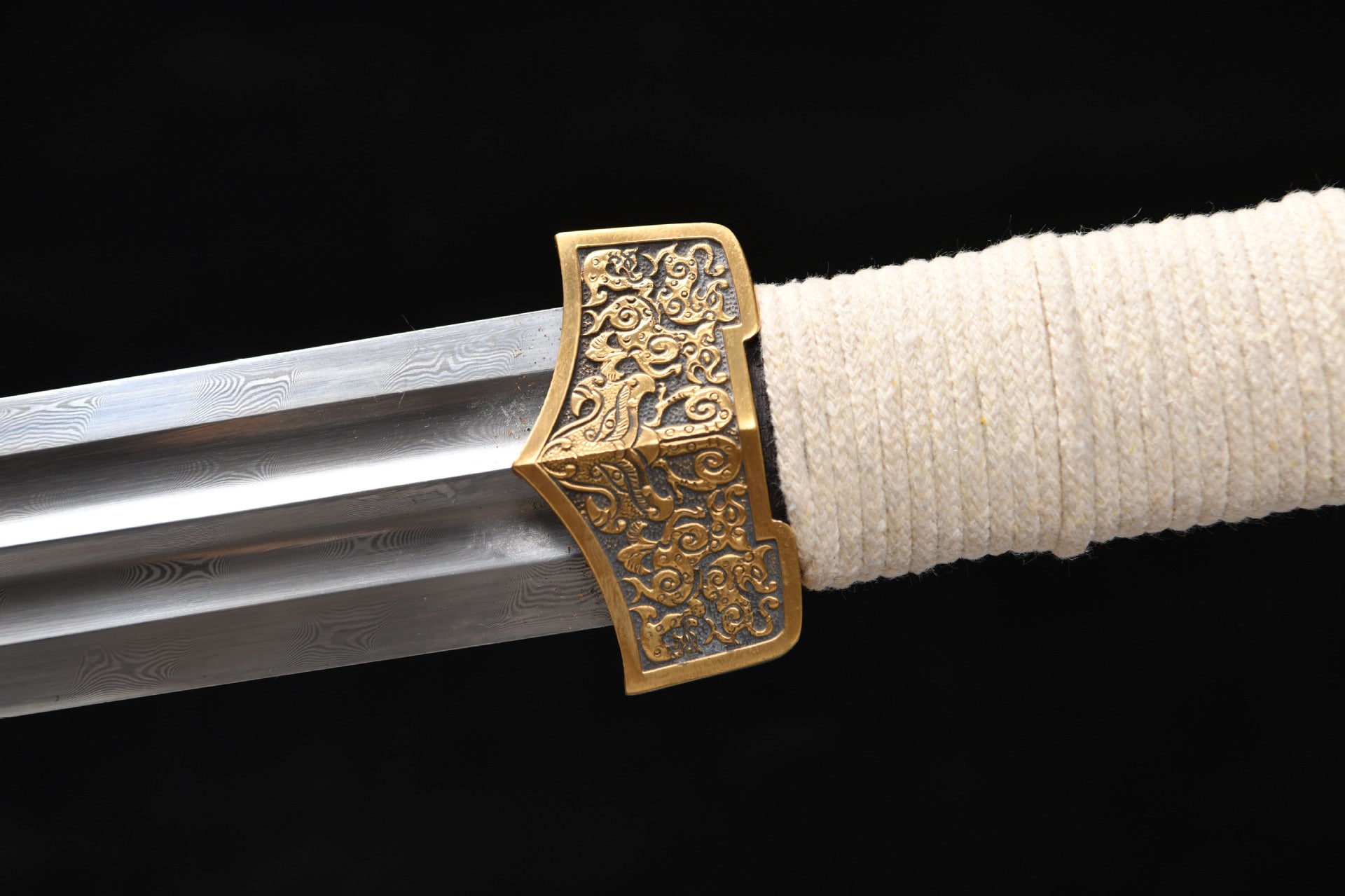 1260 New Handmade Long 24-inch High Performance Star Patterned Steel Chu Han Sword - Overlord Chu Sword