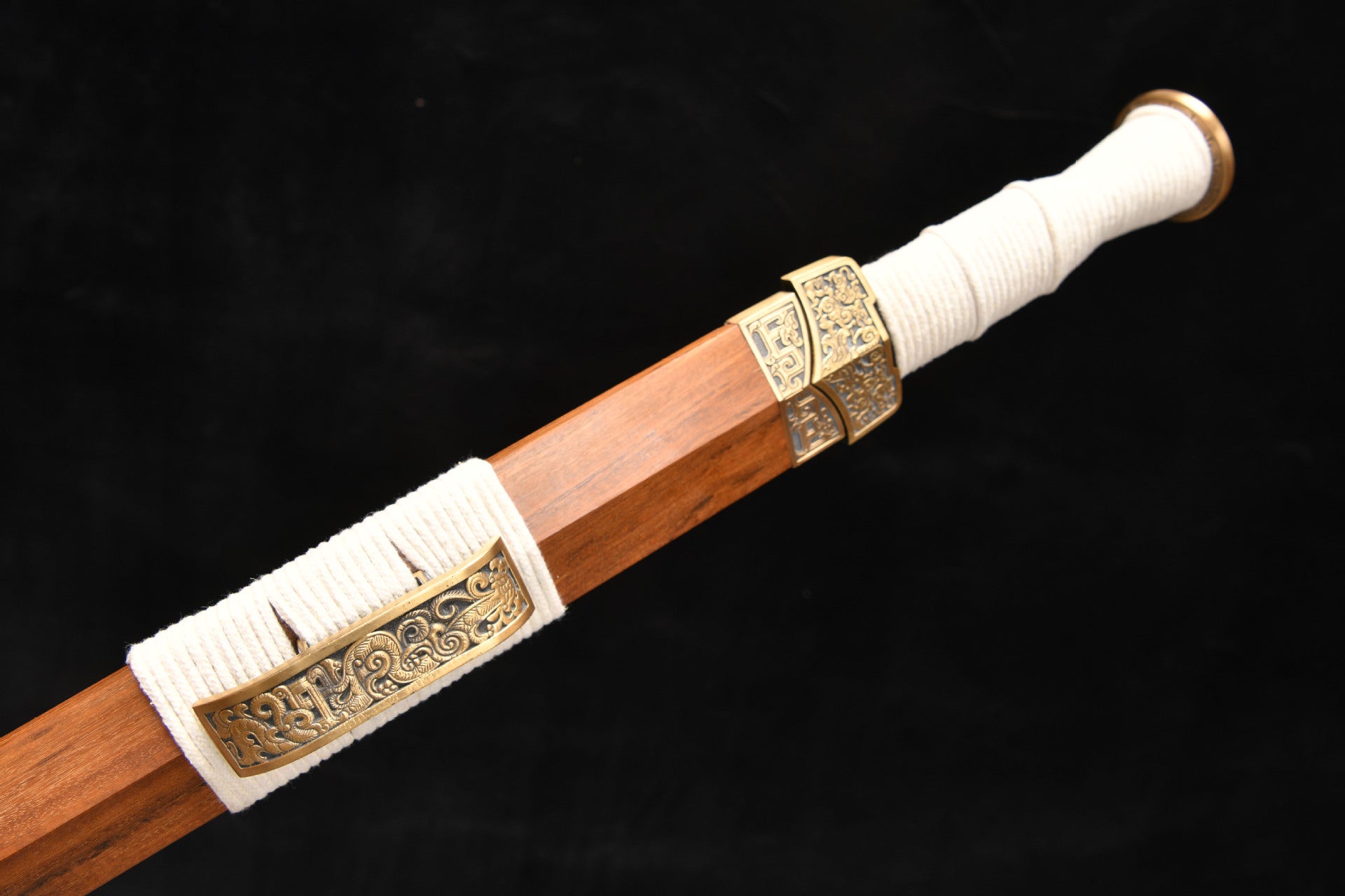 1260 New Handmade Long 24-inch High Performance Star Patterned Steel Chu Han Sword - Overlord Chu Sword