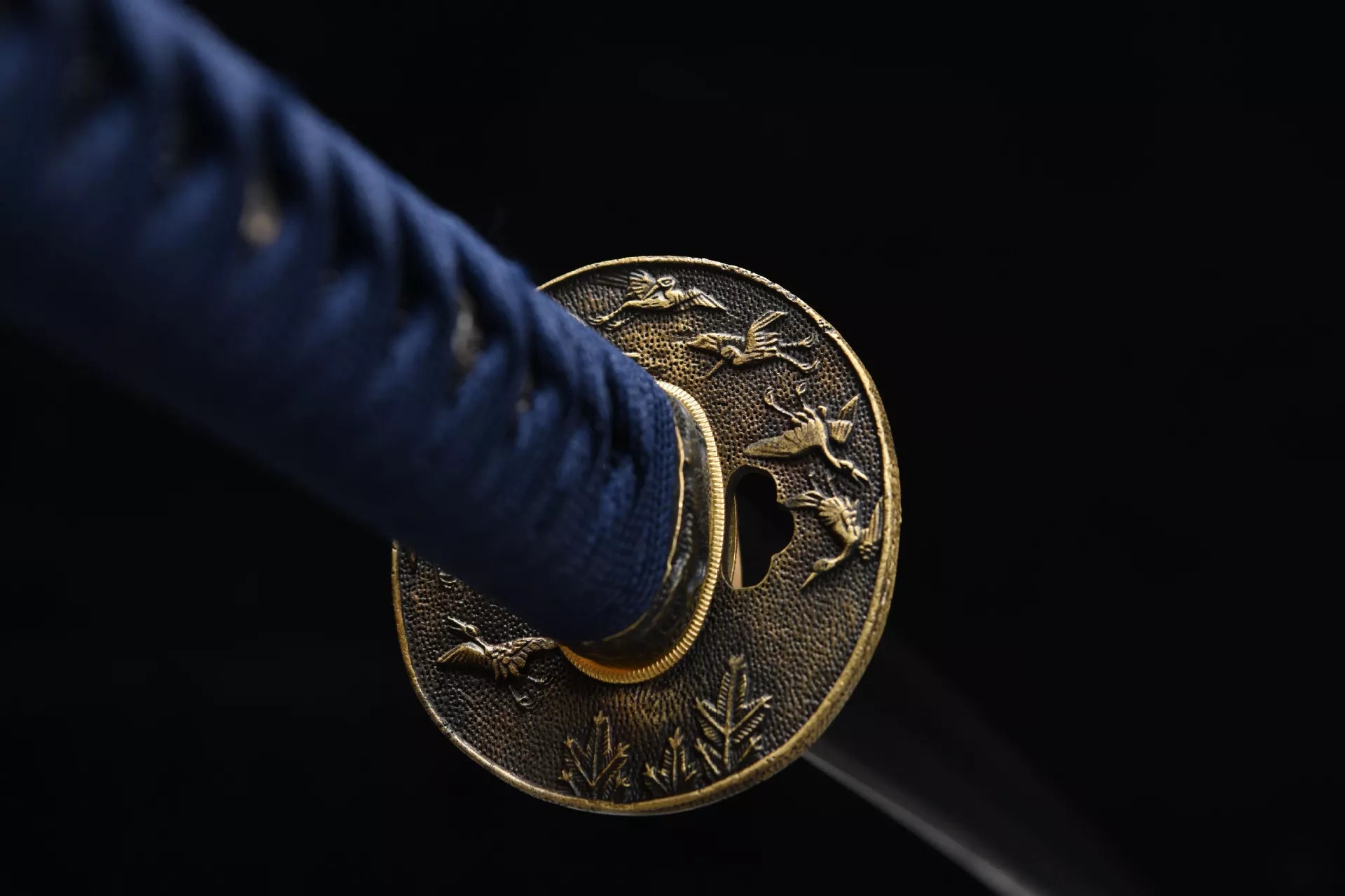 26-inch Tortoise-Patterned Steel Katana - Crane Uchiha