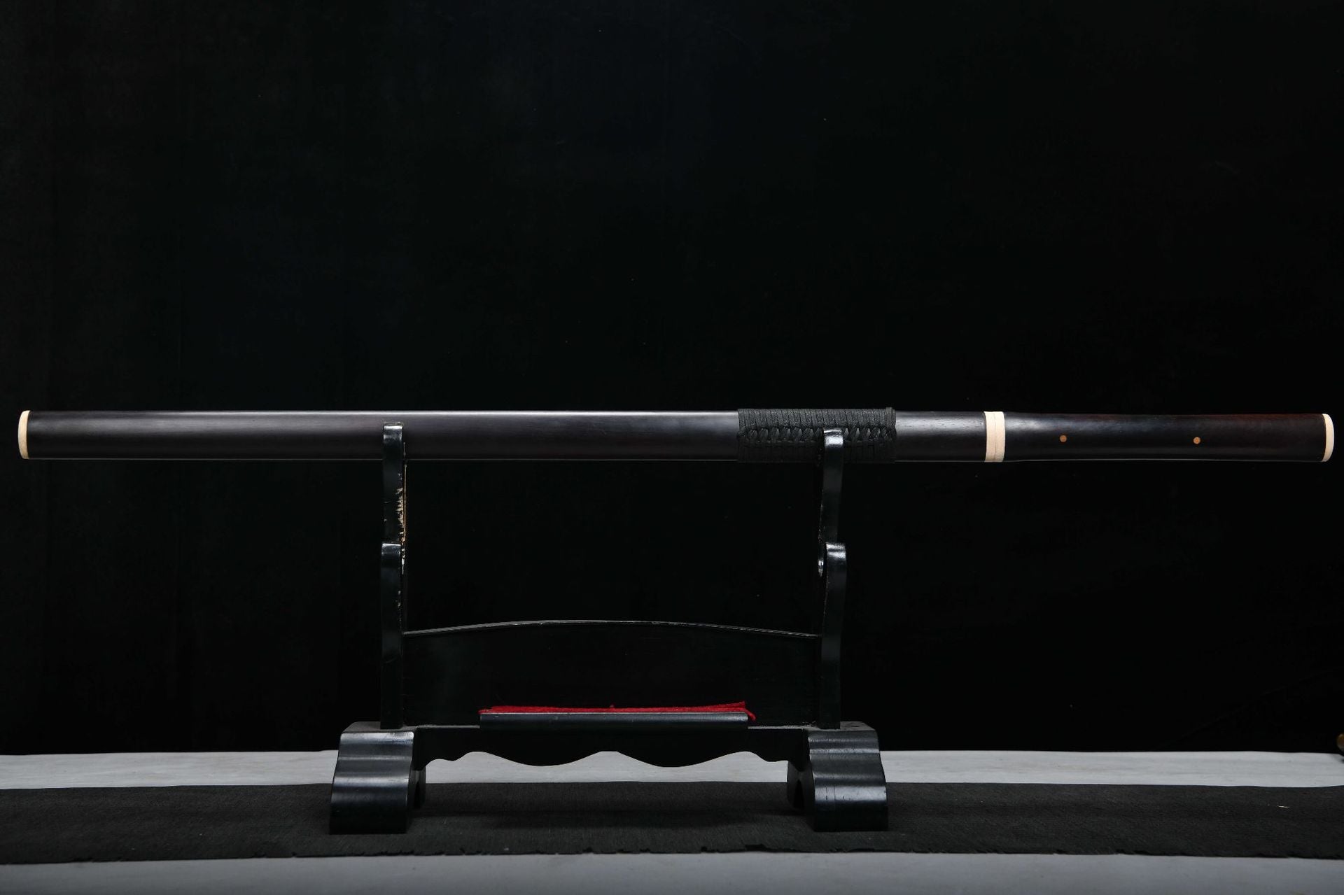 1300 New Handmade Long 26-inch Ebony T10 Burnt Edge Vegetarian Tang Horizontal Knife - Vegetarian Shadow Tang Knife