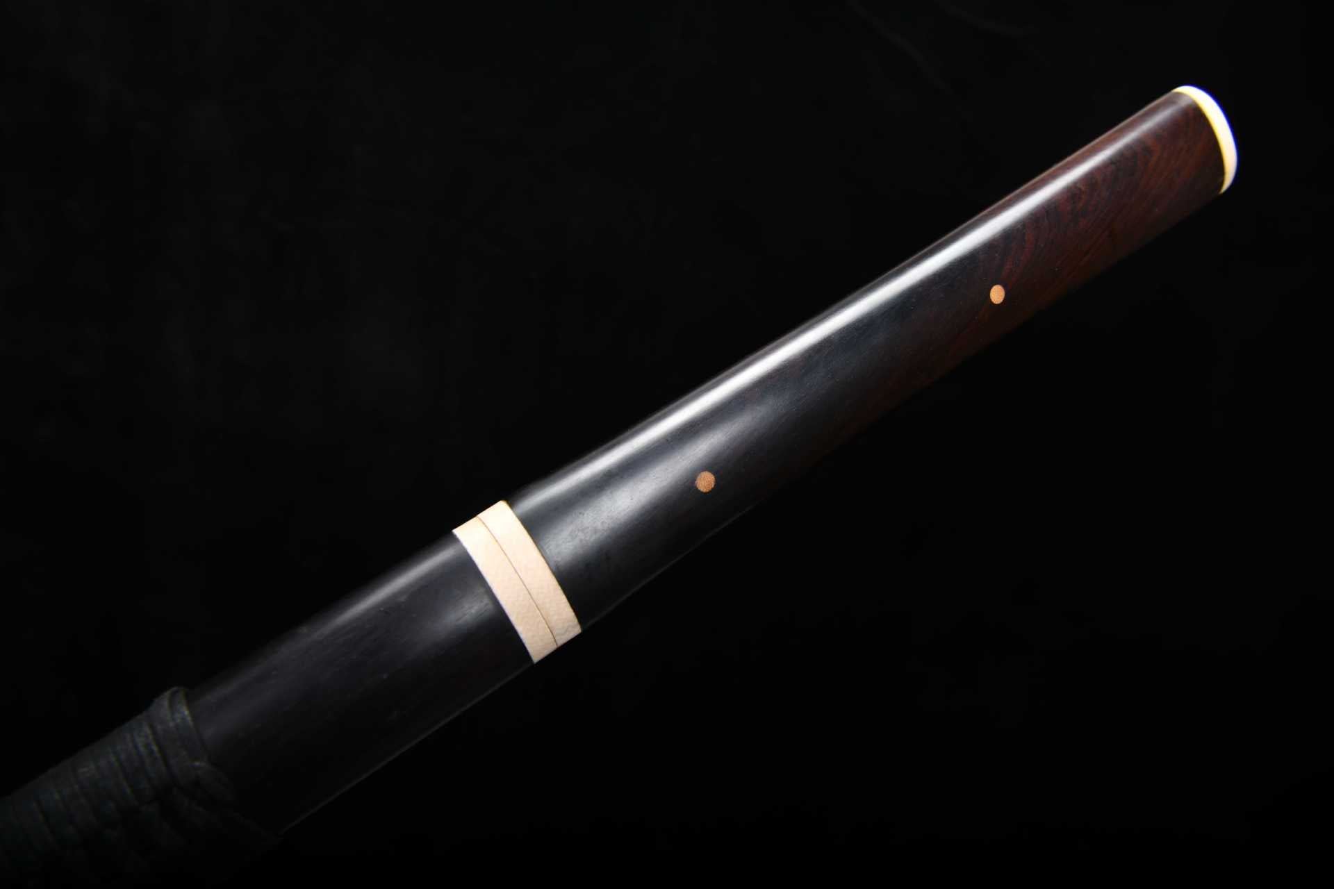 1300 New Handmade Long 26-inch Ebony T10 Burnt Edge Vegetarian Tang Horizontal Knife - Vegetarian Shadow Tang Knife