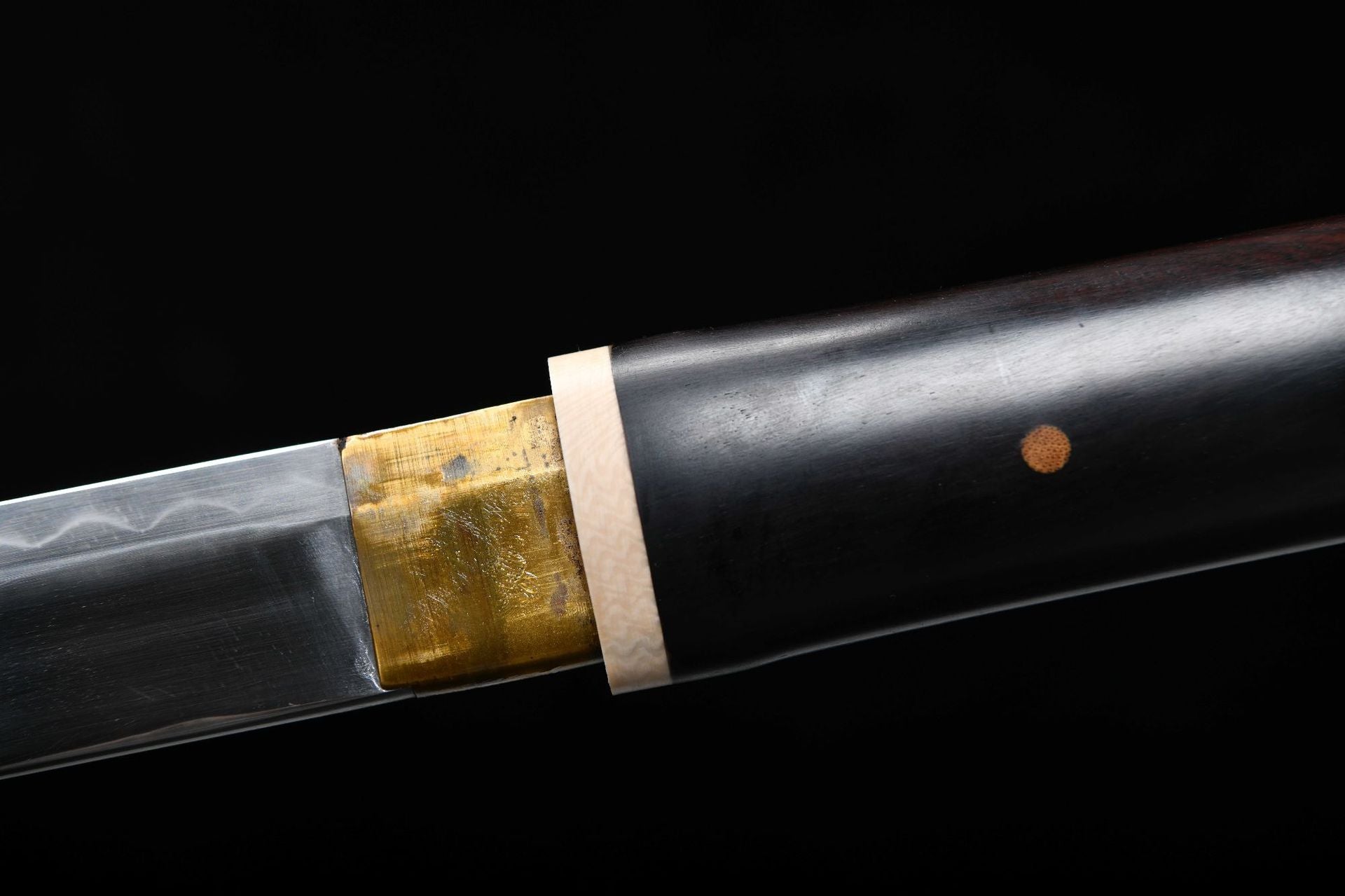 1300 New Handmade Long 26-inch Ebony T10 Burnt Edge Vegetarian Tang Horizontal Knife - Vegetarian Shadow Tang Knife