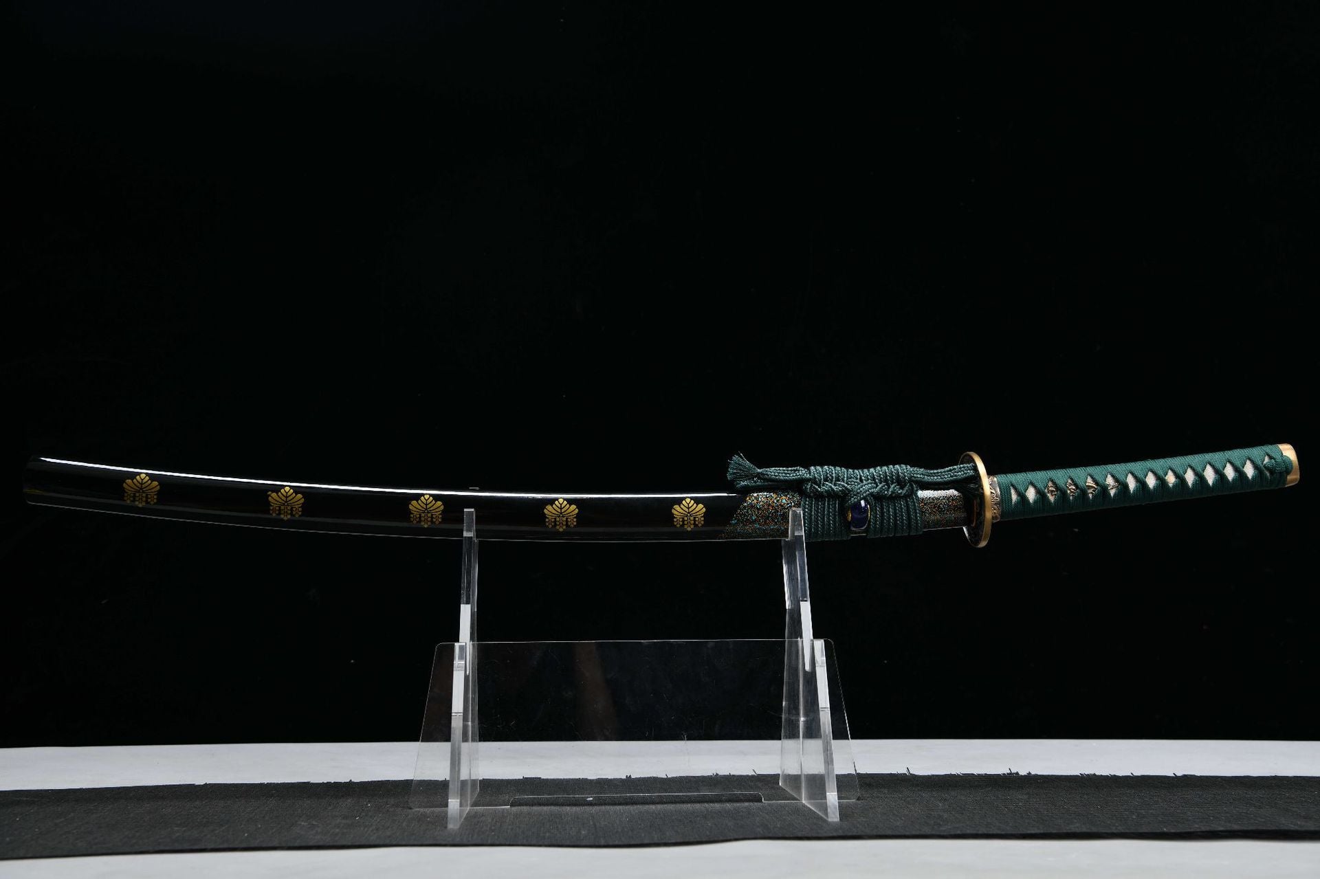 1100 New Handmade Long 26-inch T10 Steel Flame Pattern Burnt Edge Samurai Sword - Merongzhen Fighting Sword