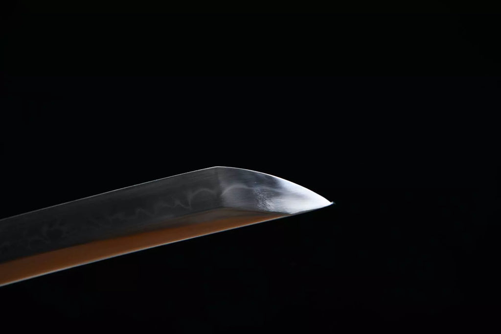 1100 New Handmade Long 26-inch T10 Steel Flame Pattern Burnt Edge Samurai Sword - Merongzhen Fighting Sword