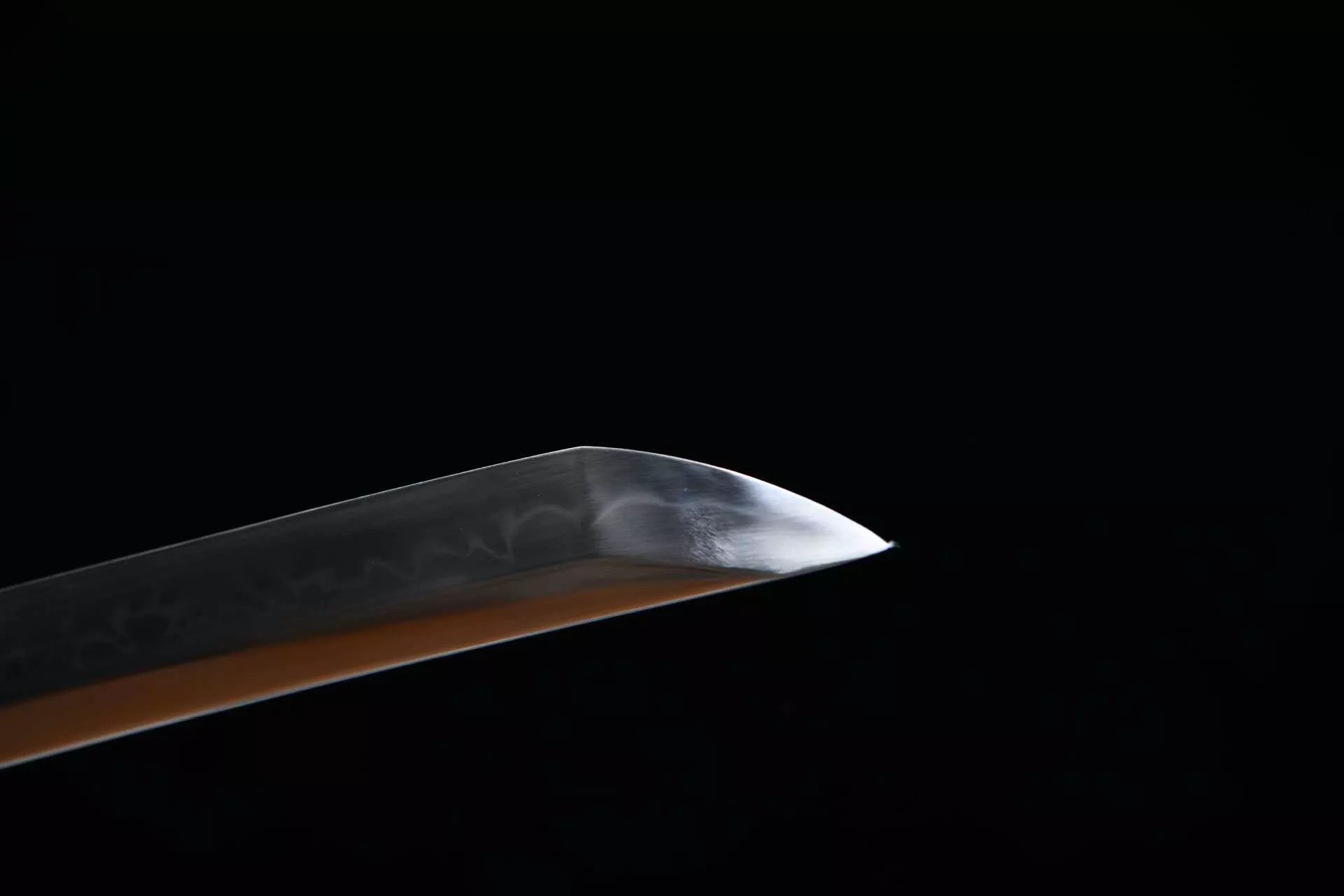 1100 New Handmade Long 26-inch T10 Steel Flame Pattern Burnt Edge Samurai Sword - Merongzhen Fighting Sword