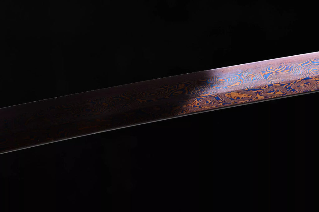 26-inch Tortoise-Pattern Steel-Roasted Blue-Purple Katana - Nobunaga Uchiha