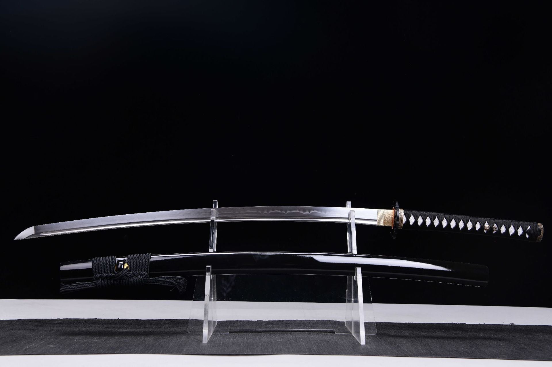 1300 Anime Movie &amp; TV (The Last Samurai) Peripheral: Long 26-inch T10 Steel Burnt Blade Samurai Sword - Main Character Algren's Sword