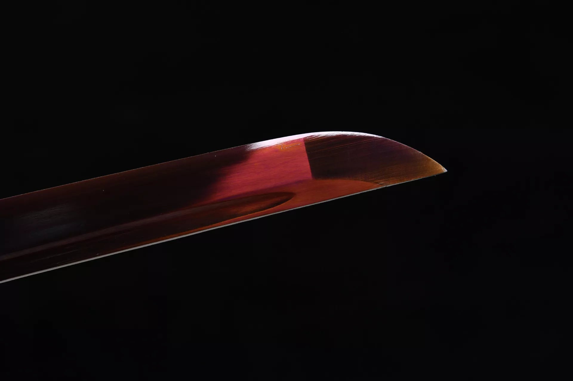 1120 New Handmade Long Gilt Mounted 26-inch High Manganese Steel Roasted Purple Samurai Sword - Golden Sea Wave Beating Sword (Cool Black Edition)