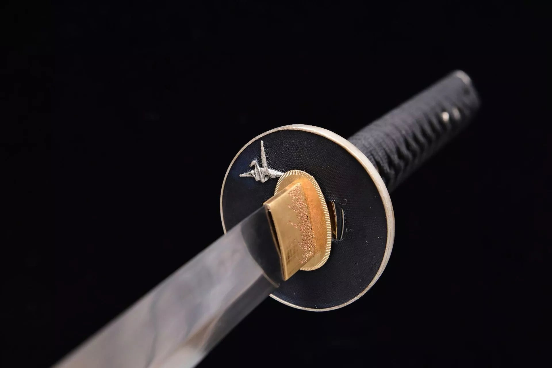 1320 New Special Long 26 T10 Burnished Leaf Pattern Samurai Sword - Thousand Paper Cranes