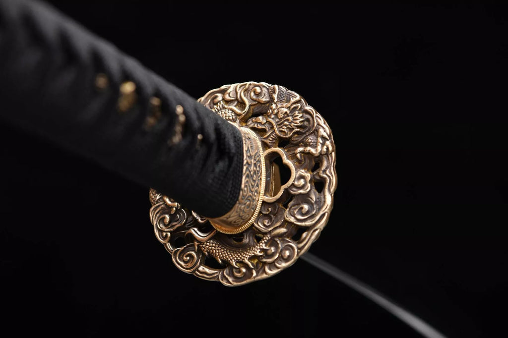 1020 New Handmade Long 26-inch T10 Steel Burnished Blade Super Mirror Samurai Sword - Irisu Dragon Fighting Sword