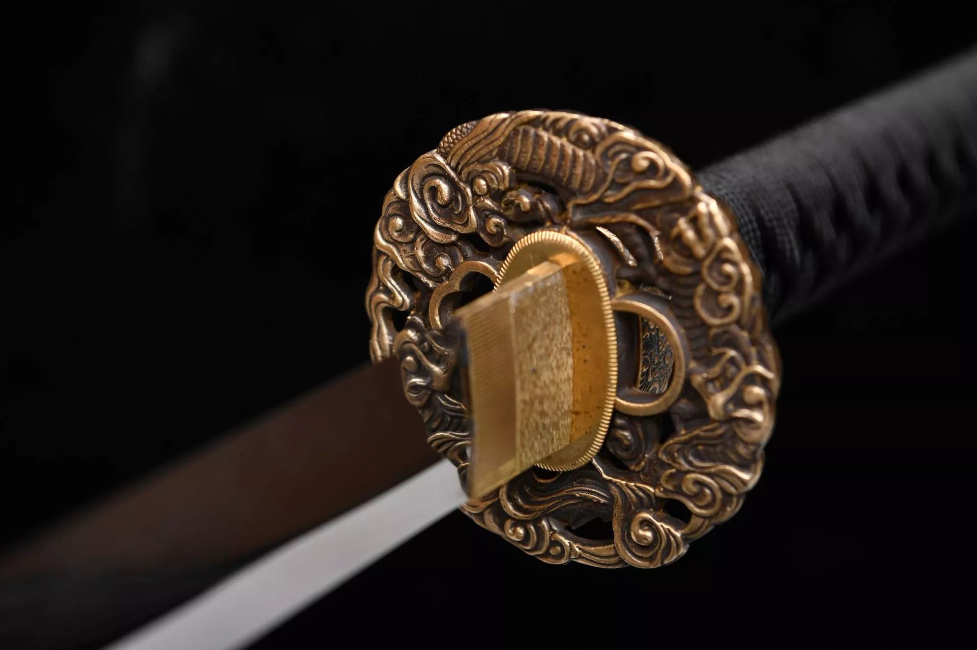 1020 New Handmade Long 26-inch T10 Steel Burnished Blade Super Mirror Samurai Sword - Irisu Dragon Fighting Sword