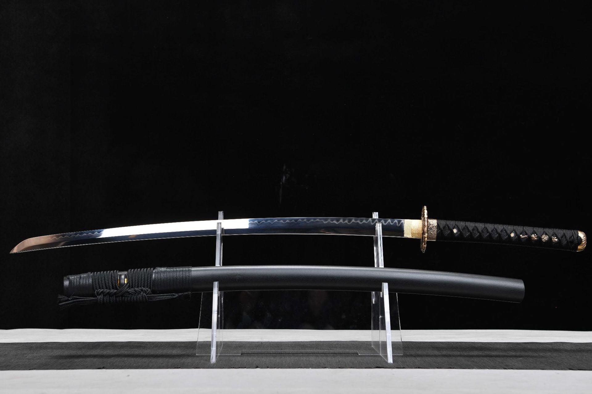 1020 New Handmade Long 26-inch T10 Steel Burnished Blade Super Mirror Samurai Sword - Irisu Dragon Fighting Sword