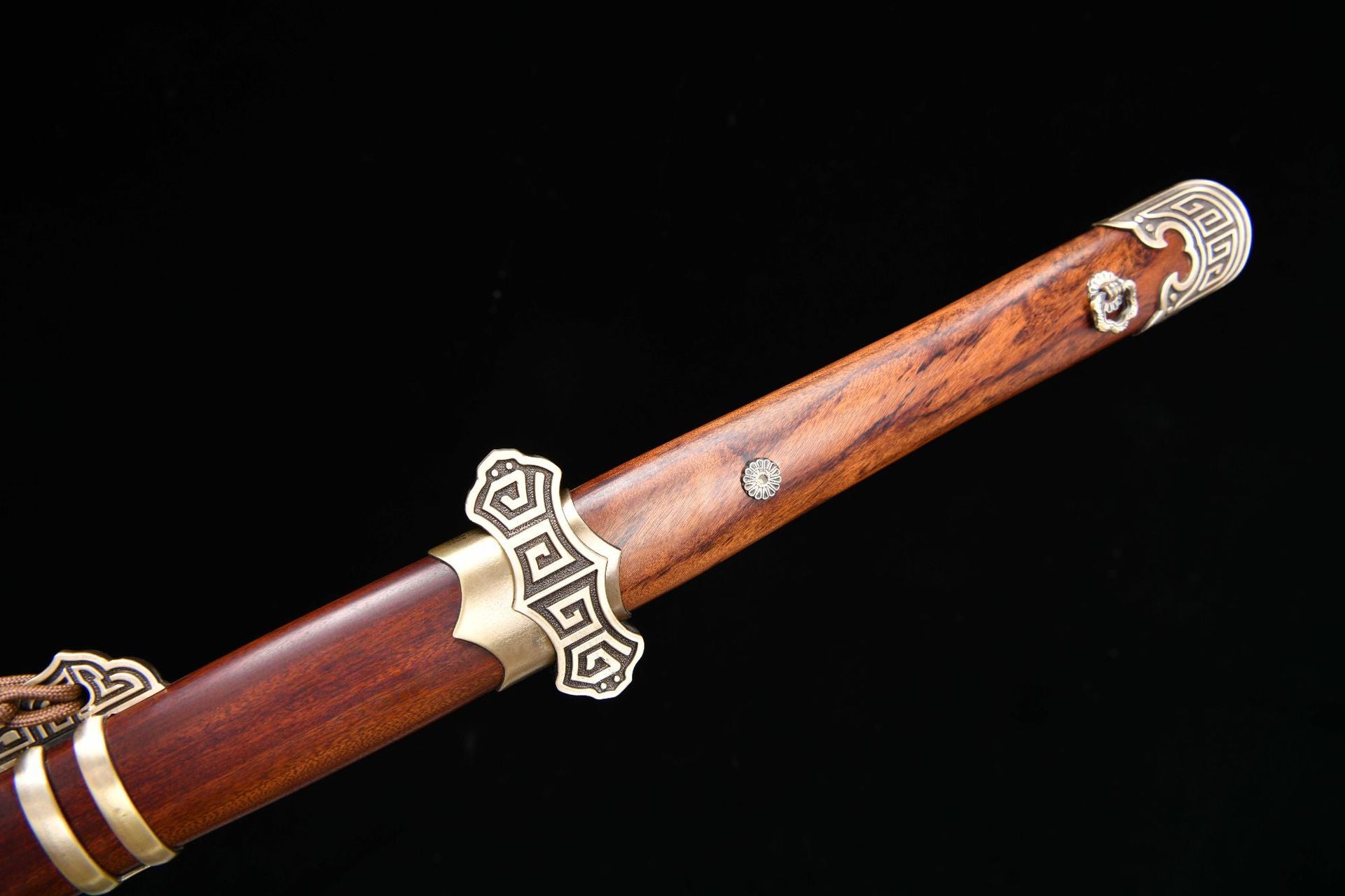 1200 New Specials Long 26-inch Damascus Tang Knife with Wave Pattern - Hui Ruyi Tang Knife