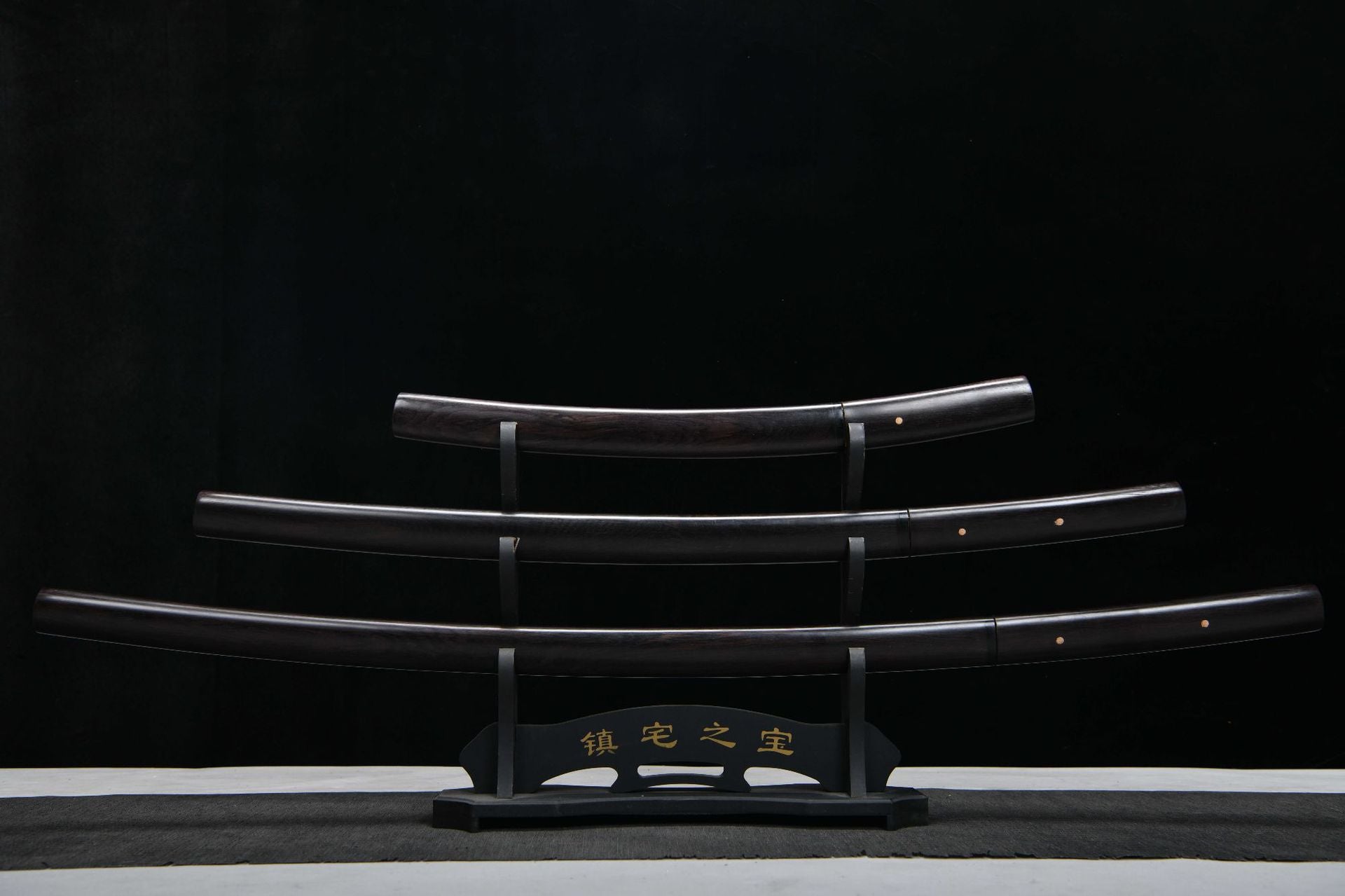 1160 New Handmade Long 26-inch Ebony T10 Burnt Edge Samurai Sword - Shadow Juho Fighting Sword