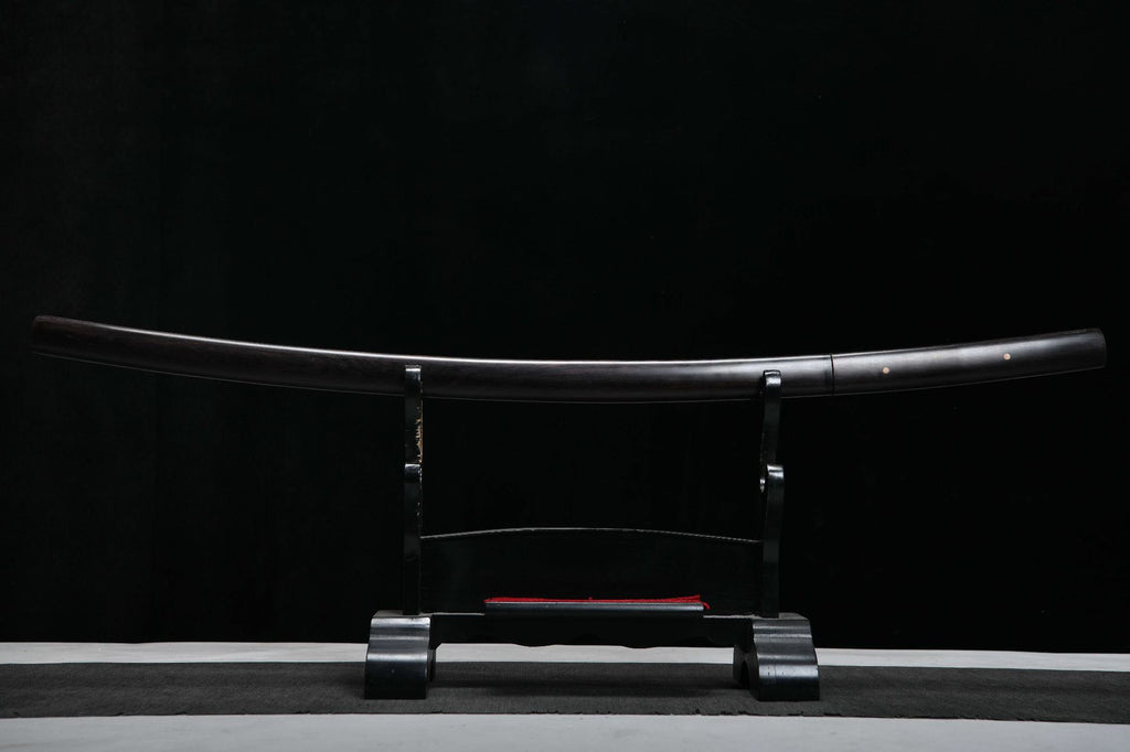 1160 New Handmade Long 26-inch Ebony T10 Burnt Edge Samurai Sword - Shadow Juho Fighting Sword