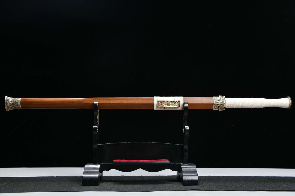 1300 New Handmade Long 28-inch Flower Patterned Steel Han Sword with Dragon Pattern--Supreme Han Sword