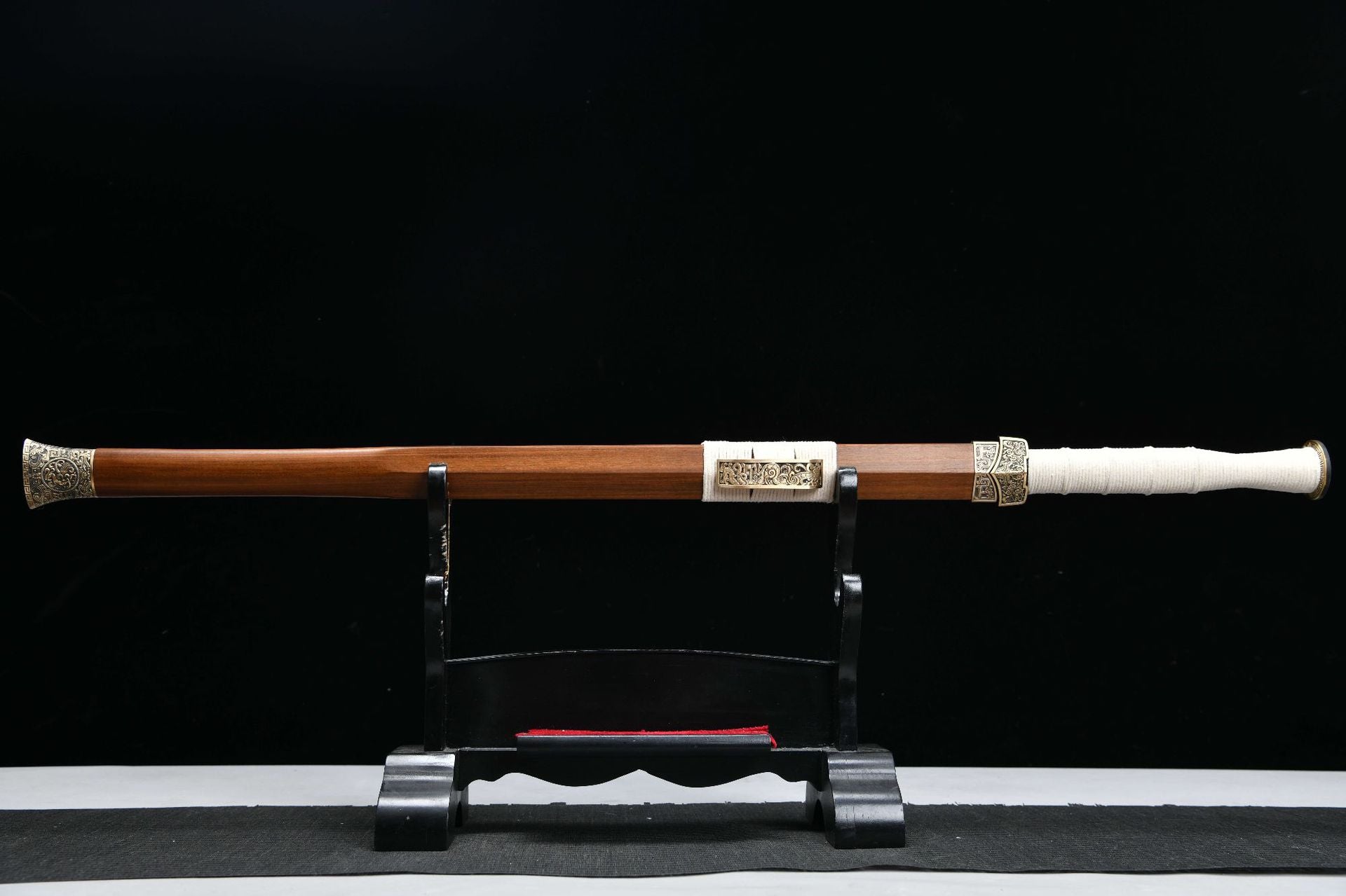 1300 New Handmade Long 28-inch Flower Patterned Steel Han Sword with Dragon Pattern--Supreme Han Sword