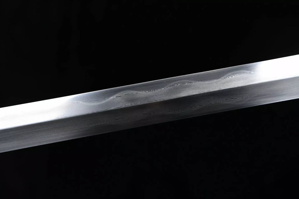 1260 New Handmade Long 28-inch Patterned Steel Burnished Edge Plain Tang Sword - Shadow Stabbing Tomb