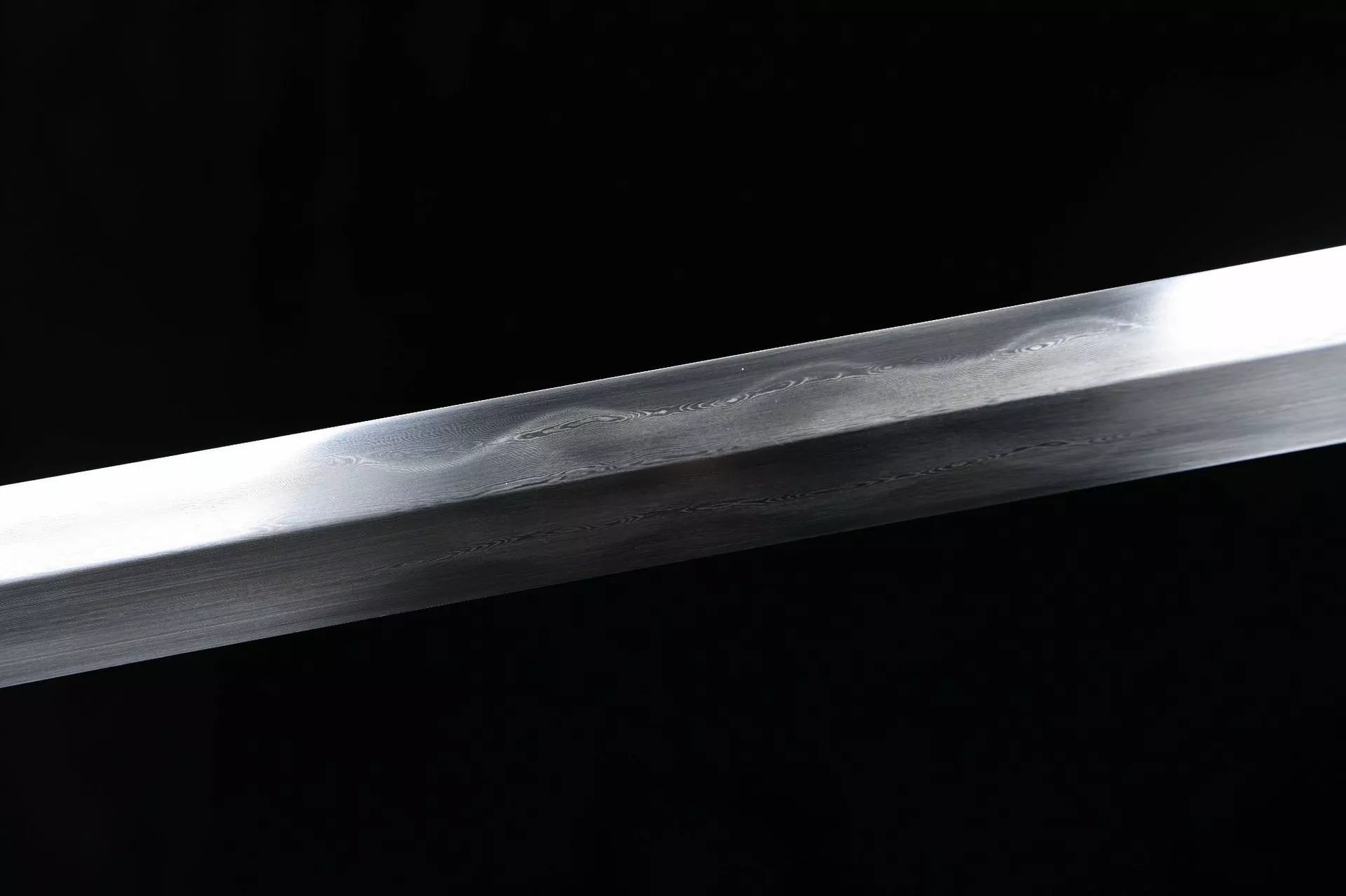 1260 New Handmade Long 28-inch Patterned Steel Burnished Edge Plain Tang Sword - Shadow Stabbing Tomb