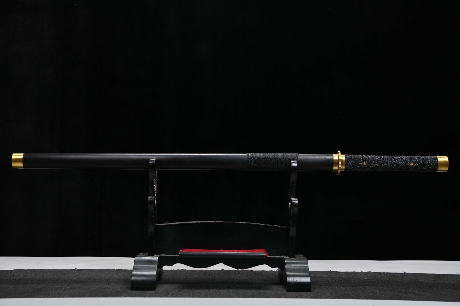 1260 New Handmade Long 28-inch Patterned Steel Burnished Edge Plain Tang Sword - Shadow Stabbing Tomb