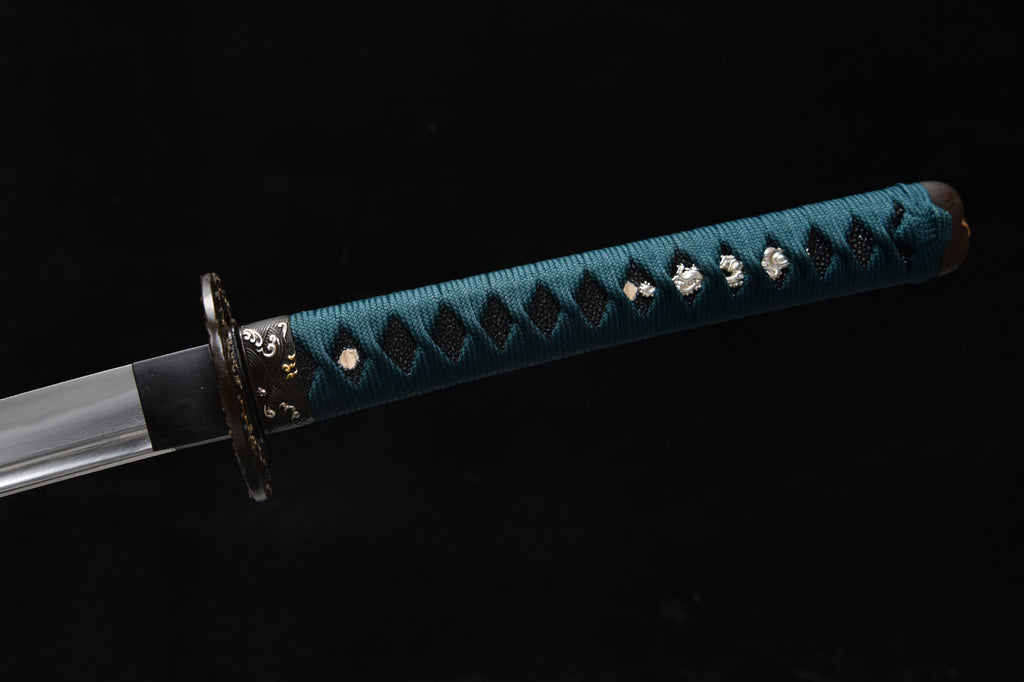 26 inch Hundred Refined Steel Straight Blade Patterned Burnished Edge Three Color Research Samurai Sword - Wave Beating Sword