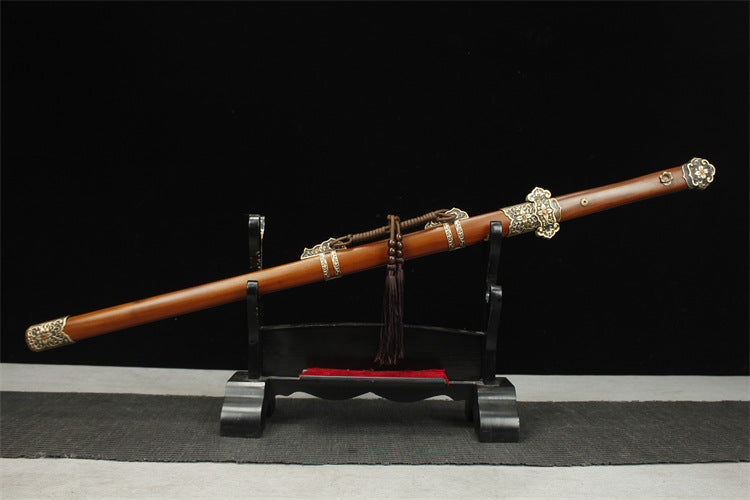 1360 26" Damascus Tang Knife - Blooming Red