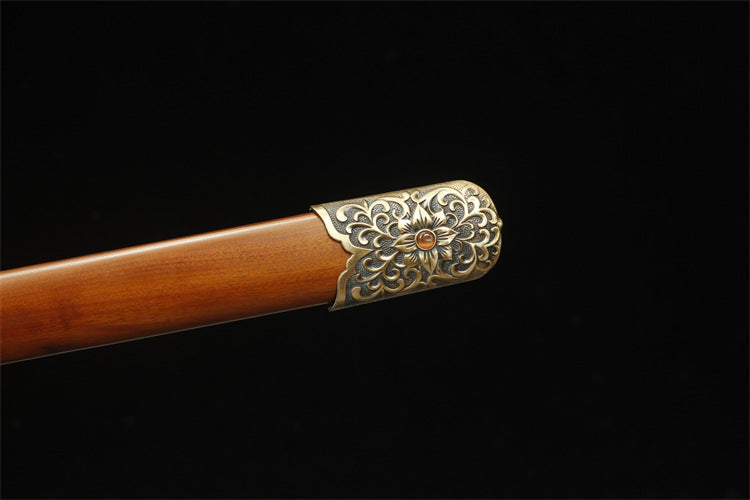 1360 26" Damascus Tang Knife - Blooming Red