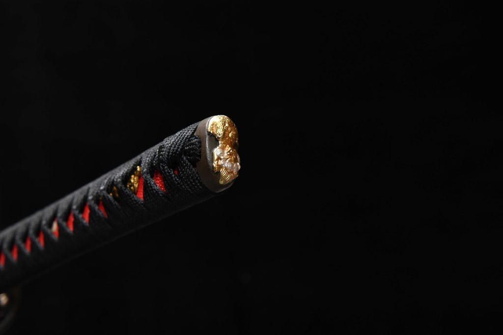 1180 New Handmade Long 26-inch Pure Copper Gilt Mounted Twisted Patterned Steel Samurai Sword - Lion Strike Sword