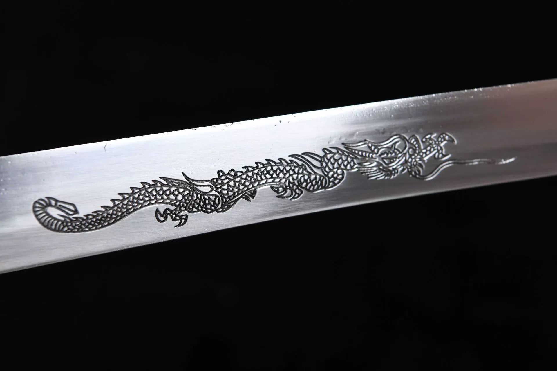 26-inch High-Manganese Steel Carved Katana - Little Dragon King Uchiha