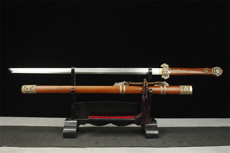 1360 26" Damascus Tang Knife - Blooming Red