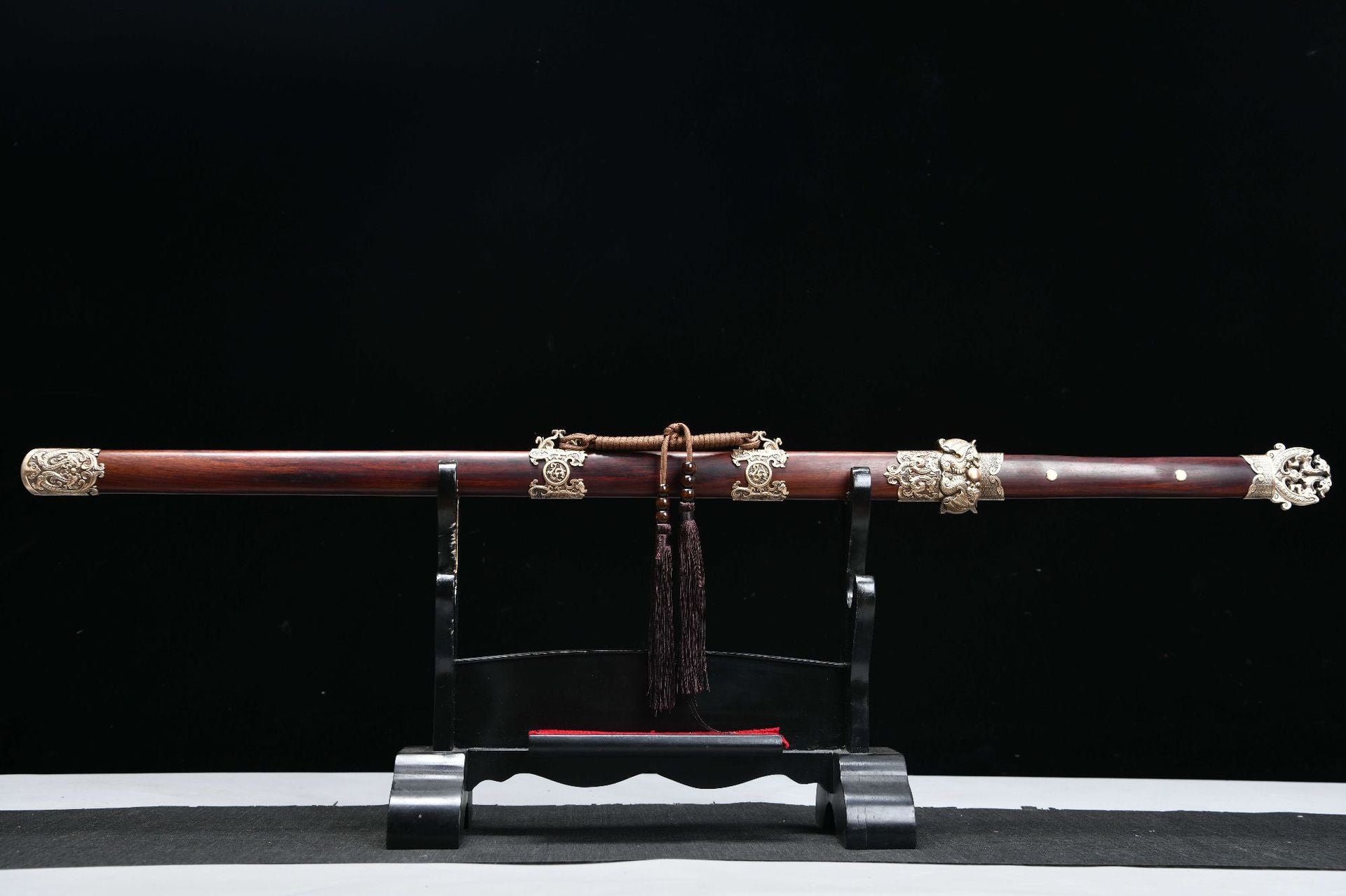 1200 Fine Handmade Long 26-inch T10 Steel Burnished Blade Chinese Upper Research Tang Yokohama Knife--Yulong