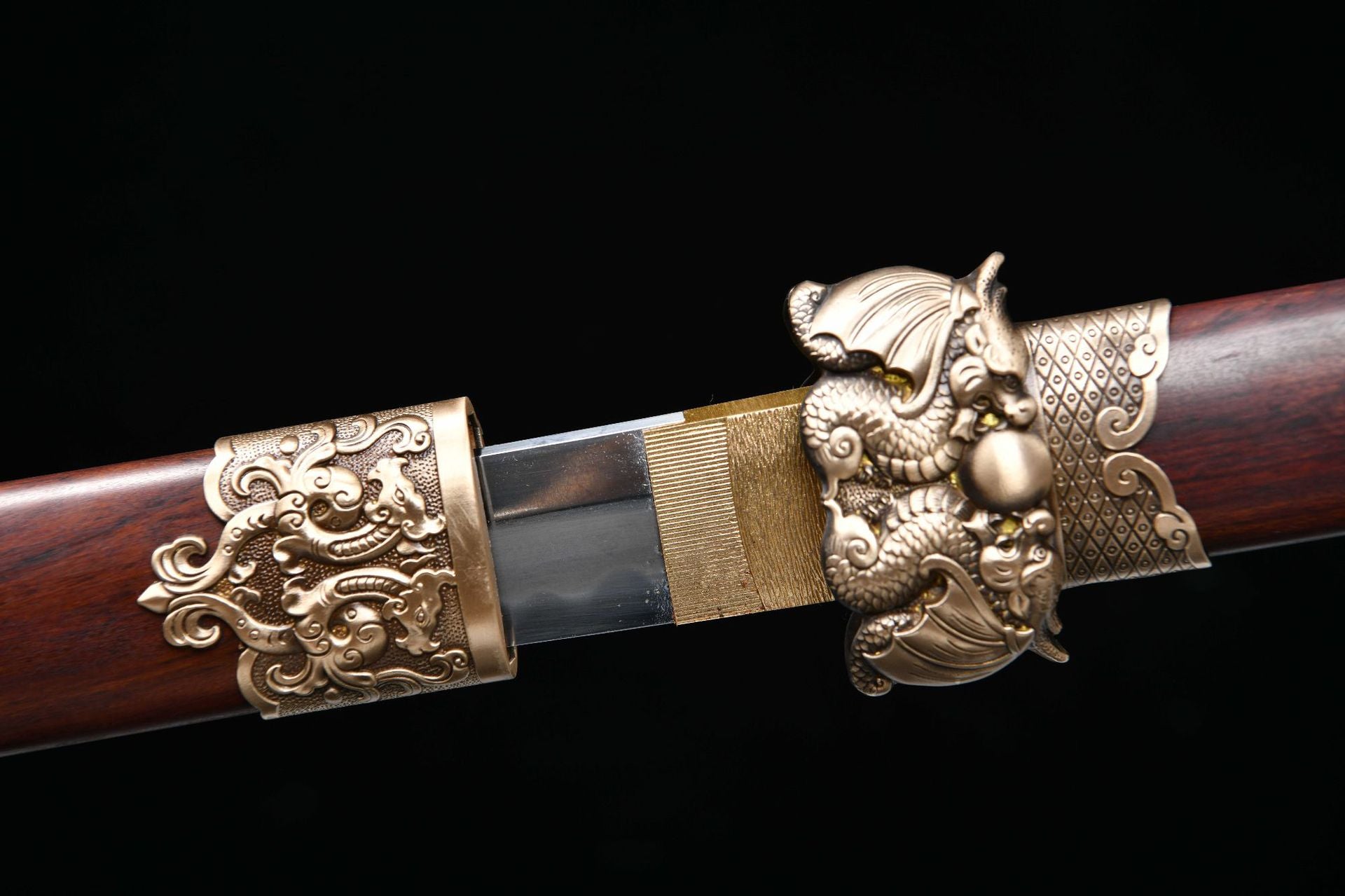 1200 Fine Handmade Long 26-inch T10 Steel Burnished Blade Chinese Upper Research Tang Yokohama Knife--Yulong